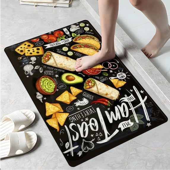 CCTFS Mexican food festival Kitchen Mat Rug - Perfect for Kitchen Counter, 16''*24'', Functional for Decoration