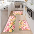 thumbnail image 1 of CCTFS Pink butterfly rose Kitchen Mat Rug Set - 3 Pcs Perfect for Kitchen Counter, 16''*24''/20''*32''/47''*18'', Functional for Decoration, 1 of 10