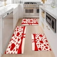 thumbnail image 1 of CCTFS Red Love on Valentine's Day Kitchen Mat Rug Set - Perfect for Kitchen Counter, 16''*24''/20''*32''/47''*18'', Functional for Decoration, 1 of 10