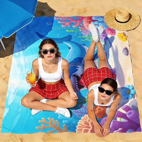 CCTFS Underwater Adventure 51×59in Square beach towels Microfiber for Beach Picnic