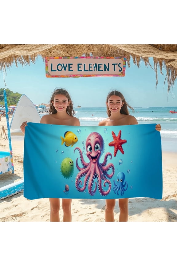 Underwater Adventure Microfiber beach towels 30×60in Quick Dry Sand Free for Beach Trips