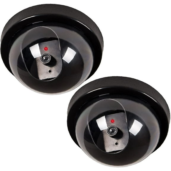 CCTV Dome Camera, Flashing Red LED, Security Alert