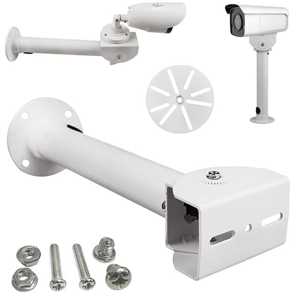 CCTV Security Camera Mount Bracket, Adjustable Universal Wall Mount for CCTV, Dome, IP Camera - 7.8in