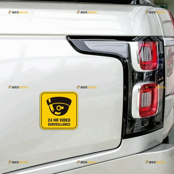 CCTV Security Camera Sign 24HR Surveillance Magnet Magnetic Sticker Decal - 2 Pack Reflective 5"