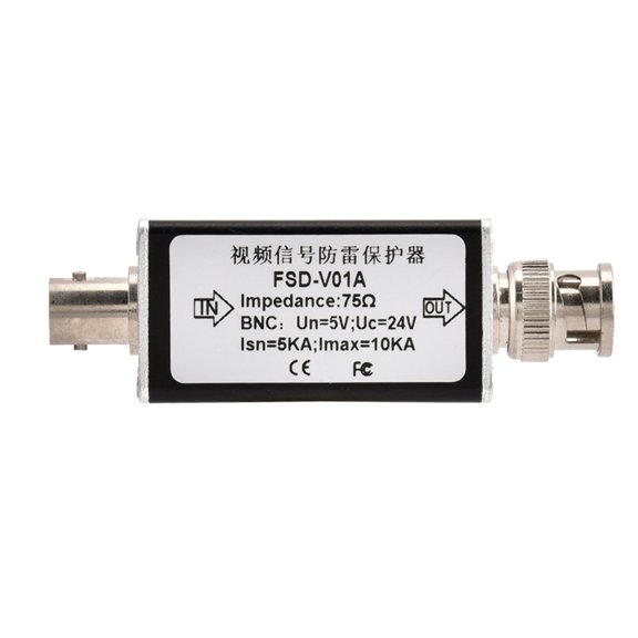 CCTV Video BNC Surge Protector 24V - Analog Camera Lightning Arrester Surge Protection Device