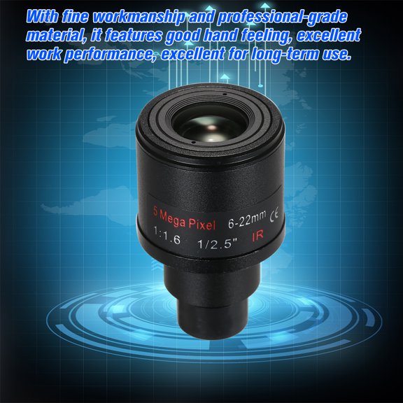 CCTV lens,Camera Lens Manual Mount (no Manual 1/2.5 Lens Mtv Ir Lens Eryue Cctv Camera Lens Cctv Mtv Ir F1.6 Mount Lens Cctv Mtv Ip F1.6 5.0 6-22mm Cctv 1/2.5 Lens Cctv 6-22mm