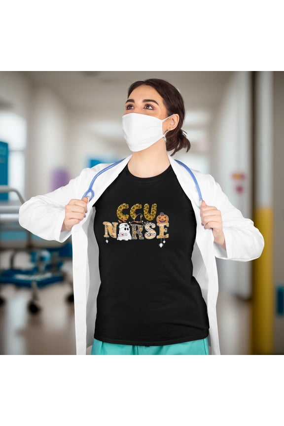 CCU Nurse Halloween Shirt Certified Registered Nurse Aid Nursing Night Shift Retro Pediatric Boo Funny Critical Care Gift for RN nicu PICU