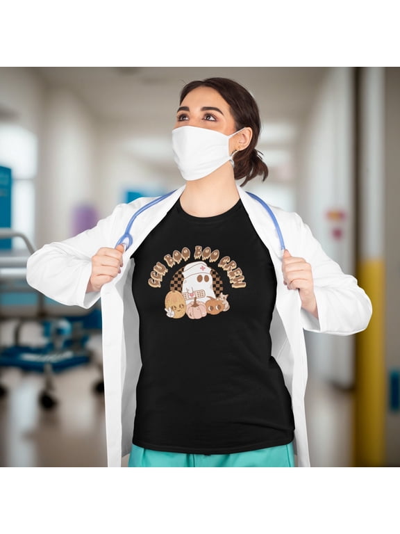 CCU Nurse Halloween Shirt Certified Registered Nurse Aid Nursing Night Shift Retro Pediatric Boo Funny Critical Care Gift for RN nicu PICU