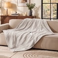 thumbnail image 1 of U by Bedsure Electric Heated Blanket Queen Size 84" x 90" with Preheat Function, Soft Flannel Natural, Fast Heating with 6 Time Settings (Up to 10H) & 6 Heat Settings,Gifts for Grandma, 1 of 10