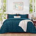 thumbnail image 1 of U by Bedsure Queen Boho Comforter Set, 3 Pieces Farmhouse Shabby Chic Embroidery Bed Set, Soft Jacquard Green Comforter for All Seasons, Tahitian Tide, 1 of 9