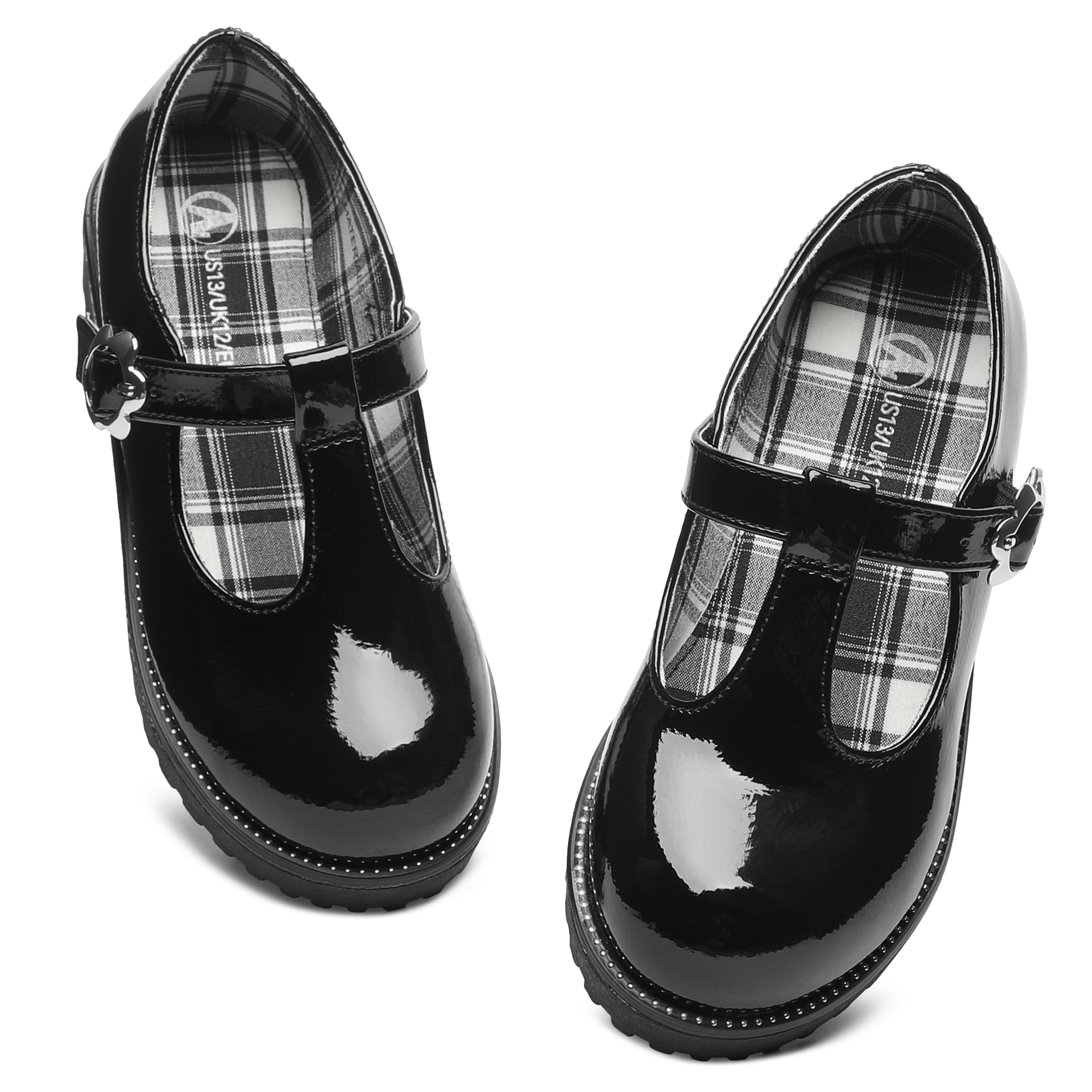 CCVON Girls Loafers Slip On Penny Loafers School Uniform Dress Shoes 