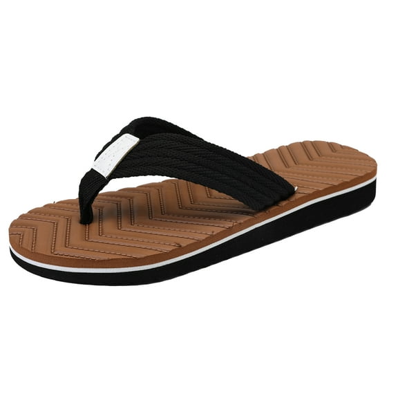 CCVON Mens Thon Sandals Beach Sandals Lightweght Slip on Shoes Brown Size 12