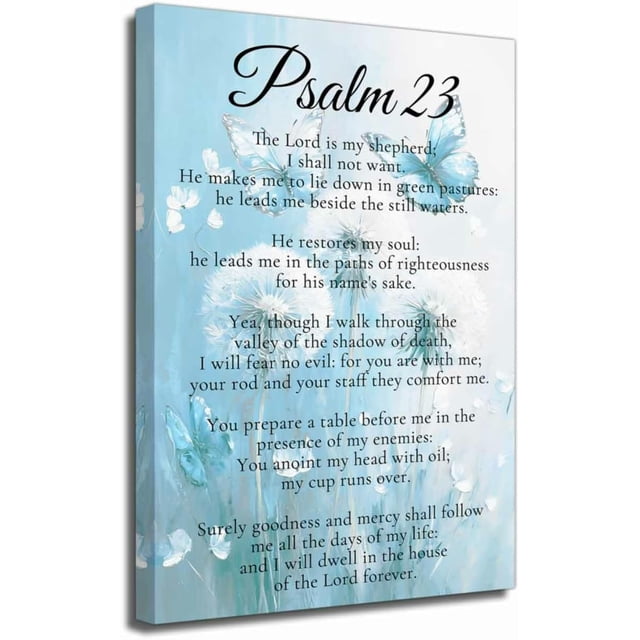 CCWACPP Psalm 23 Canvas Wall Art Bible Verse Picture Prints Christian ...