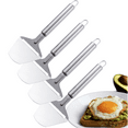 thumbnail image 1 of CCWADH 4Pcs Stainless Steel Spatula Set, Metal Turners for Kitchen Use, Metal Cooking Utensils for Cast Iron Skillet with Handle, 9.8" Spatula Flipper for Frying Egg, Brownie, Cookies or Pancake, 1 of 6
