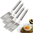 thumbnail image 1 of CCWADH 4Pcs Stainless Steel Spatula Set, Metal Turners for Kitchen Use, Metal Cooking Utensils for Cast Iron Skillet with Handle, 9.8" Spatula Flipper for Frying Egg, Brownie, Cookies or Pancake, 1 of 6