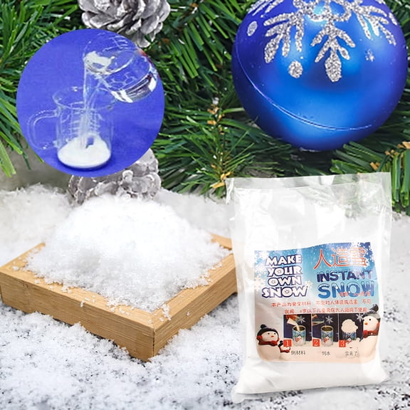 CCWADH Artificial Snow Powder for Christmas Decorations and Science Activities - Expands Instantly for Festive Winter Scenes