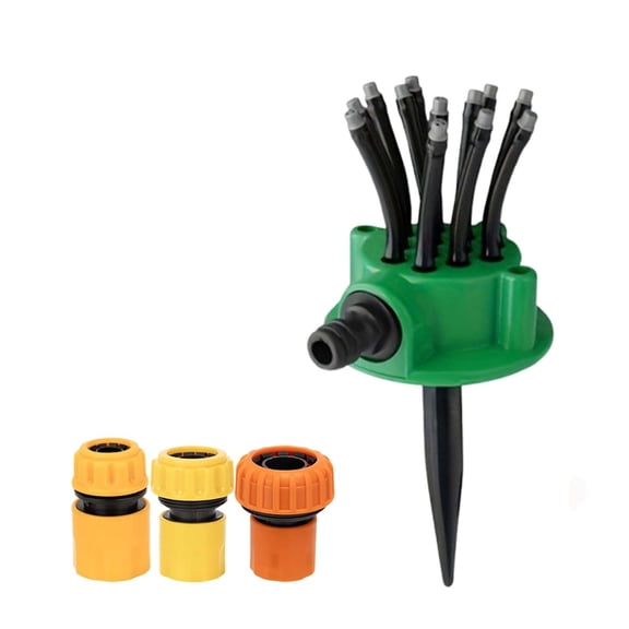 CCWADH Automatic Rotating Sprinkler for Large Areas - 360° Adjustable Garden Irrigation System with Water-Saving Technology for Lawns and Gardens