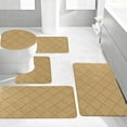 thumbnail image 1 of CCWADH Bathroom Rug Set 4 Piece, Non Slip Extra Soft Absorbent Washable & Dry Toilet Bath Mat Sets, 1 of 7