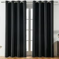 thumbnail image 1 of CCWADH Blackout Curtain Blinds - Solid Thermal Insulated Window Treatment Blackout Drapes/Draperies for Bedroom (2 Panels, 52"W x 63"L, Black), 1 of 6