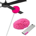 thumbnail image 1 of CCWADH Ceiling Fan Cleaner Duster, Reusable Microfiber Duster with Extension Pole, Max 55" Fan Blade Cleaner, Removable Dusters for Cleaning Walls Bookshelves Door Window Top, Pink, 1 of 7