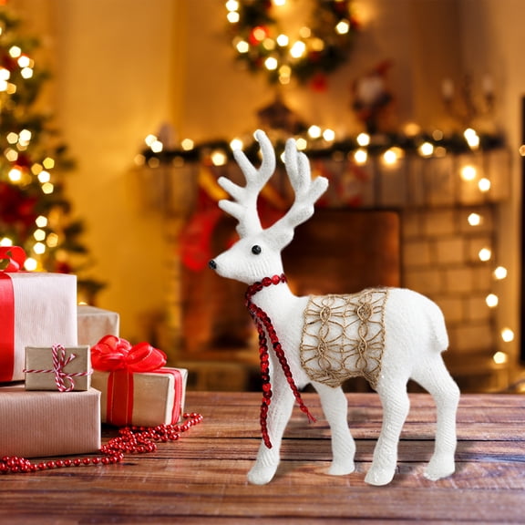 CCWADH Christmas Decorative Deer for Indoor Outdoor Holiday Decor – Unique Festive Ornament for Home, Yard, and Tree Decoration