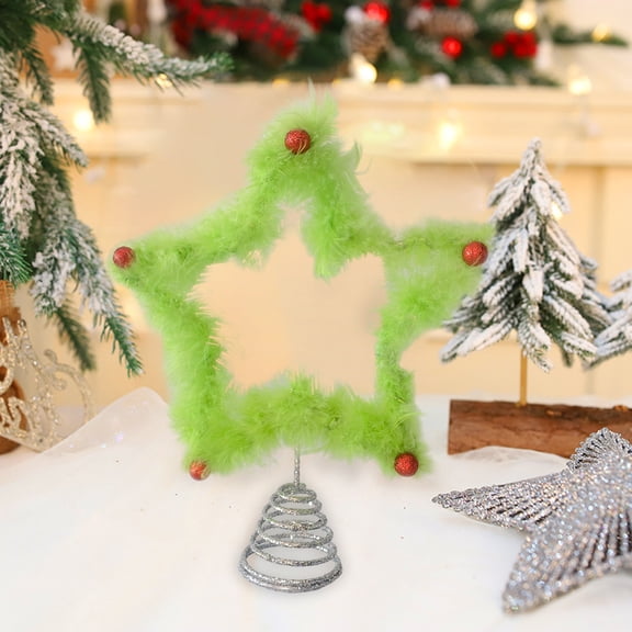 CCWADH Christmas Tree Top Star Decoration with Built-in Lights - Battery Operated, Energy Efficient, Perfect for Holiday Decor