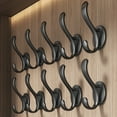 thumbnail image 1 of CCWADH Coat Rack Wall Mounted - 5 Pack Wall Hooks, Heavy Duty Plastic Coat Hooks for Coat Hat Towel Purse Robes Mudroom Bathroom Entryway (Black, 5 Packs), 1 of 9