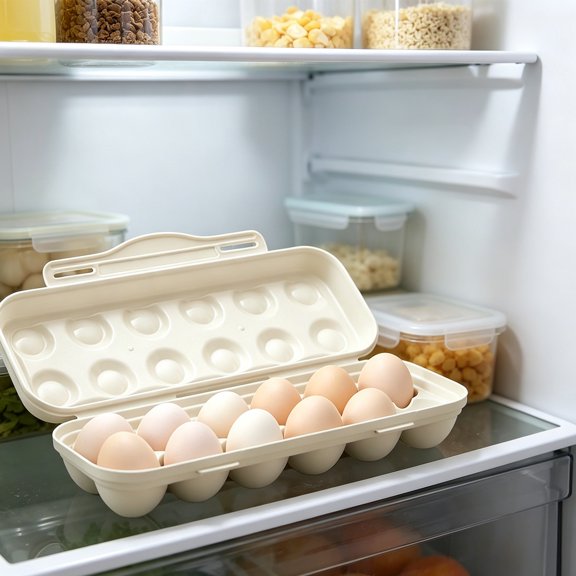 CCWADH Collision Egg Storage Box with Lidded Snap Lock Design for Safe Transport and Easy Storage - Ideal for Home Kitchens and Camping