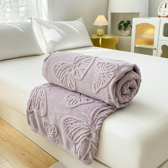 CCWADH Cooling Quilt, 70.8x78.7in Lghtweight Cooling Blanket, Breathable Smooth Summer Bedding Quilt for Hot Sleepers Night Sweats, Purple