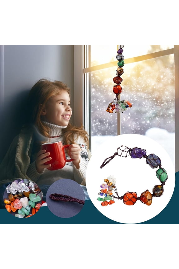 Crystal 7 Chakra Wall Decoration - Harmonize Energy & Uplift Spirit with Colorful Gemstones - Perfect for Home Decor & Positive Vibes