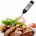 thumbnail image 1 of CCWADH Digital Meat Thermometer, Instant Read Food Thermometer, Large LCD Display, Waterproof Cooking Thermometer for Oven BBQ Grill Beef Turkey Camping & Kitchen Gadgets, Black, 1 of 10