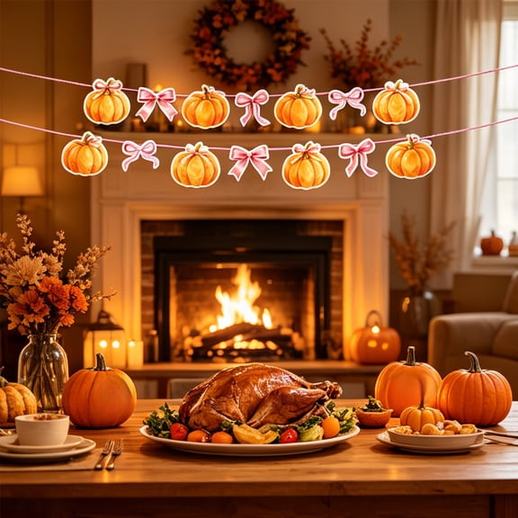 CCWADH Fall Pumpkin-Themed Party Tableware Set for Thanksgiving - Sturdy Paper Plates, Napkins, and Tablecloth with Clear Artwork and Flexible Setup for Festive Gatherings