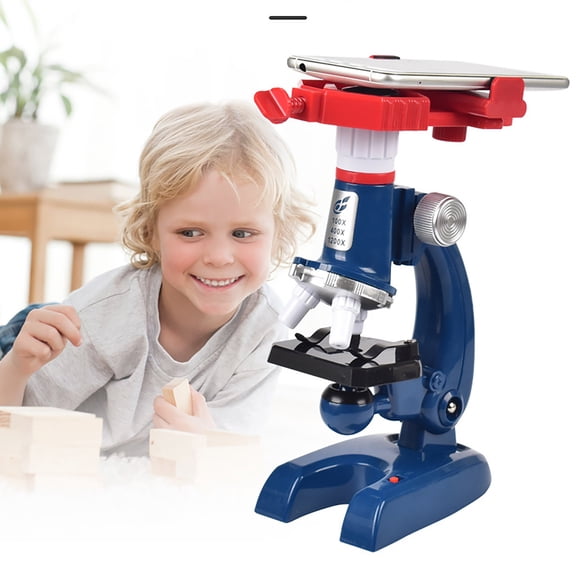 CCWADH HD 1200X Educational Microscope Kit for Young Scientists - Explore Nature with LED Monocular, Specimen Glass, Accessory Set for School Experiments