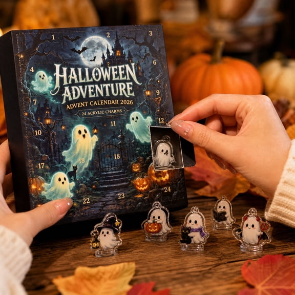 CCWADH Halloween Ghost Advent Calendar - 24-Day Spooky Surprise Countdown for Adults and Collectors - Perfect Gift Box for Halloween Enthusiasts and Home Decor
