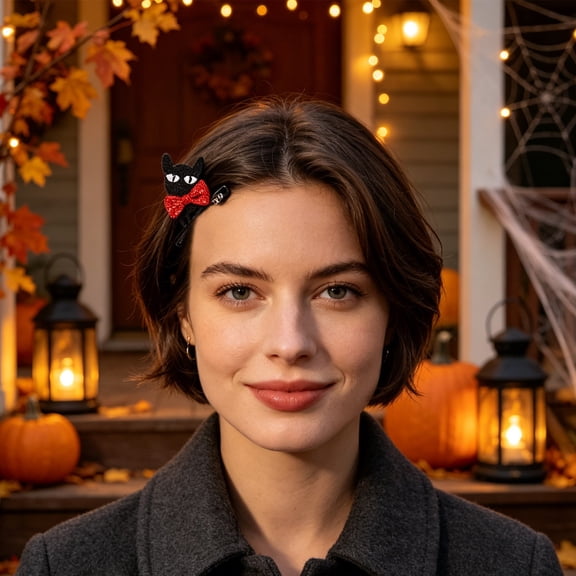 CCWADH Halloween Hair Clips for Girls - Cute Pumpkin & Ghost Barrettes for Party Dress-Up, Secure Hold & Comfortable Styling for Festive Occasions