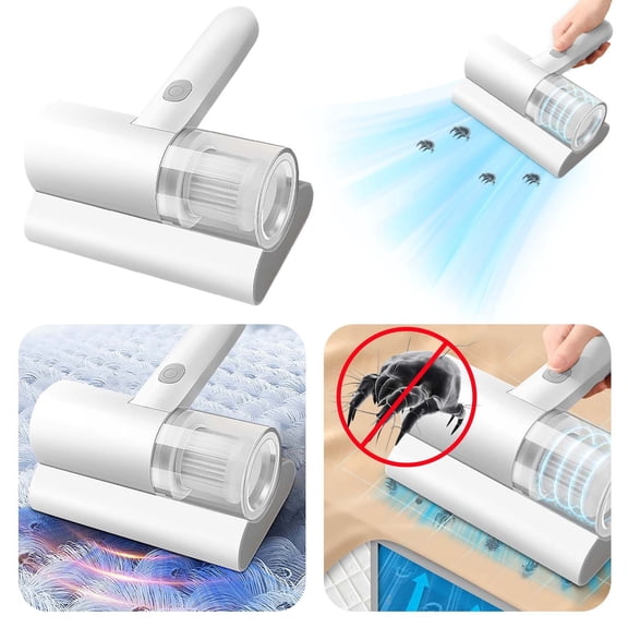 CCWADH Handheld Bed Vacuum Cleaner - High-Frequency Dual Beat Mattress Cleaner for Efficient Dust & Allergens Removal, Portable & Compact Design for Home Use