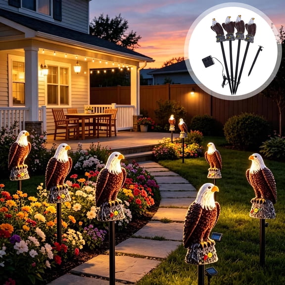 CCWADH Hawk-Shaped Solar Garden Lights for Stunning Outdoor Ambiance and Landscape Decoration