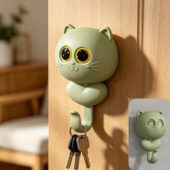 CCWADH Mini Blink Telescopic Hook - Adhesive, No Drill Key Storage Decor for Home & Kitchen