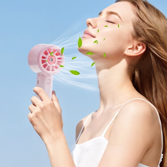 CCWADH Mist Handheld Mini Fan - USB Rechargeable High-Speed Hydrating Fan with Spray Function for Outdoor Activities and Travel