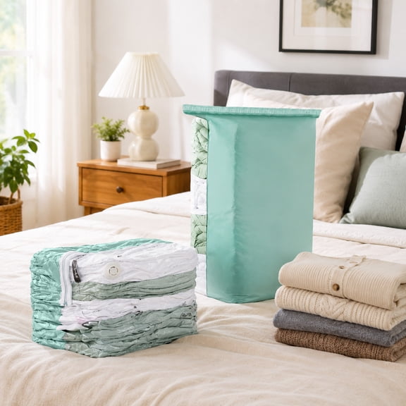 CCWADH Compressed Bag for Air Travel & Household Storage - Easy Air Release, Large Capacity, Durable Design for Quilts & Clothing