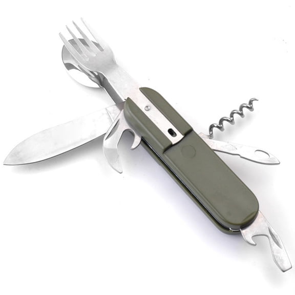 CCWADH Portable Camping Cutlery Set Foldable, Stainless Steel Knife Fork Spoon Combo, Travel Utensils for Outdoor Hiking