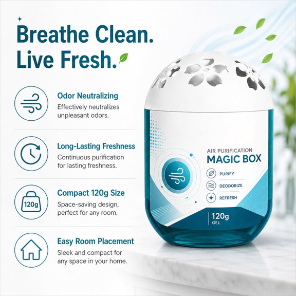 CCWADH Portable Negative Mini Air Cleaner - Powerful Odor Removal & Fresh Air Purification - Safe for Sensitive Groups & Home Use