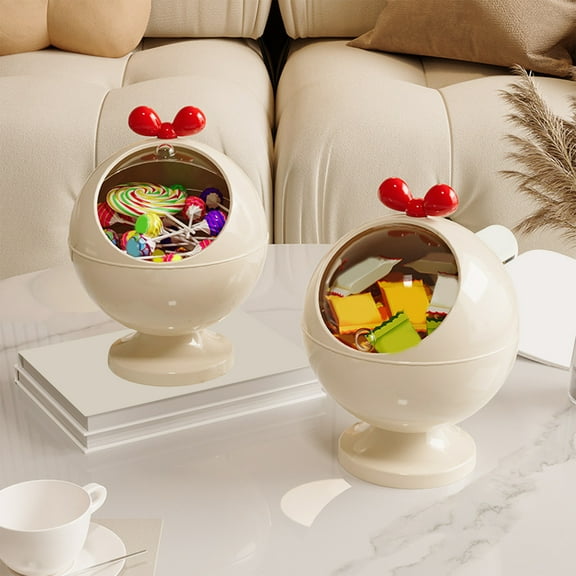 CCWADH Transparent Candy Organizer Box - Multifunctional Storage with Removable Lattice for Snacks and Grains - Ideal Gift for Home and Office Use
