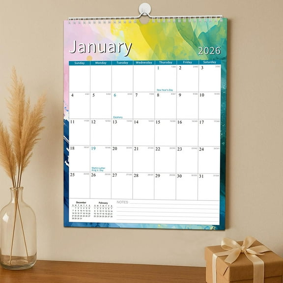 CCWADH Wall Calendar 2026-2027 with Holidays, Thick Paper, Yearly Planner for Office, Home, , Family, Organization, Scheduling, Gift for stu/d/ents, Professionals