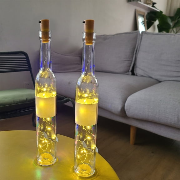 CCWADH Wine Bottle Stopper LED Lamp - Warm White Star Light String for Festive Home Decor, Christmas Parties, and Romantic Ambiance