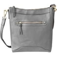 thumbnail image 1 of CCWBAGS Genuine Leather Cross Body Carry Purse, Grey, 1 of 6