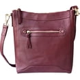 thumbnail image 1 of CCWBAGS Genuine Leather Cross Body Carry Purse, Wine, 1 of 6