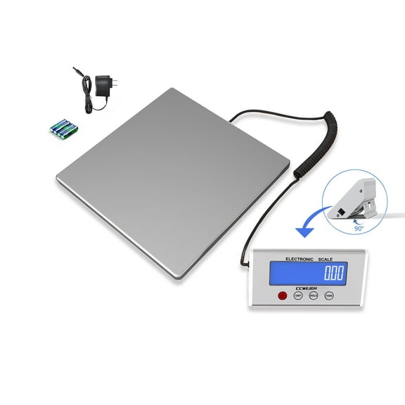 CCWeigh 440lbs Electronic Compact Postal Scale Heavy Duty Shipping Parcel Platform  Weighing Scale with 2oz accuracy