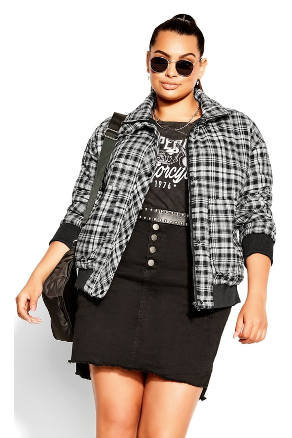 Women's Plus Size Check Out Jacket