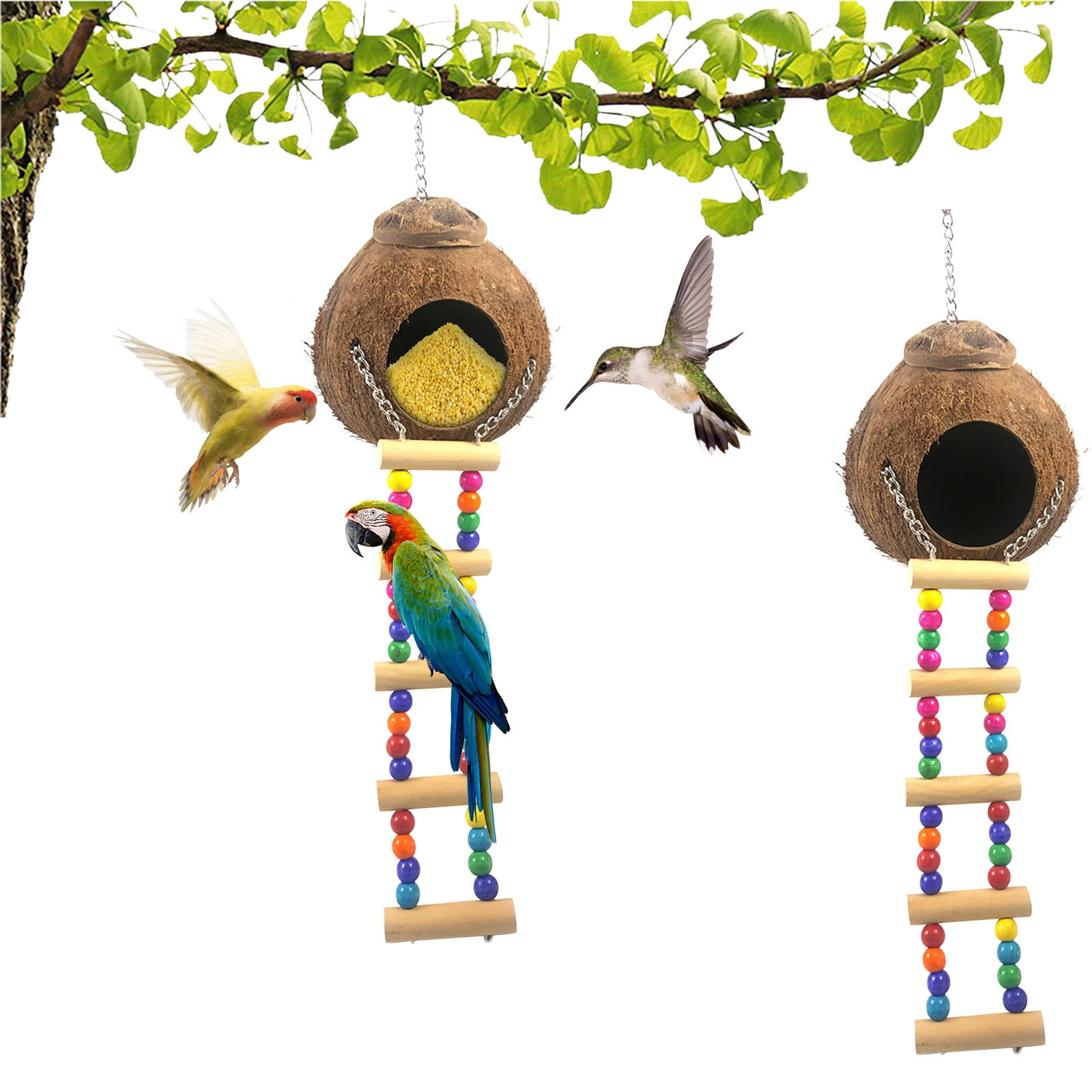 CCYDFDc Hanging Bird Feeder Tray, Solar Bird Feeders for Outdoors ...